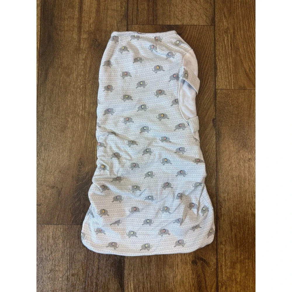 Halo‎ Swaddle Sure Small 13-16 Pounds Cotton Sleep Sack Baby Boy Girl Elephants